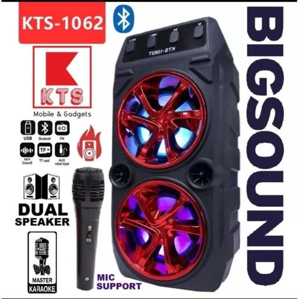 my-11134207-7qul3-lhx17mggc165e2.webp KTS1062 Wireless Portable Bluetooth Speaker With Led Light Support Mic