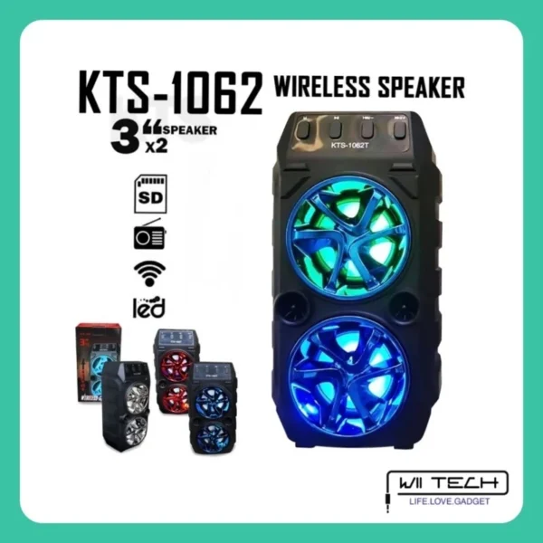my-11134207-7r98v-lq28s8911jy6a1.webp KTS1062 Wireless Portable Bluetooth Speaker With Led Light Support Mic