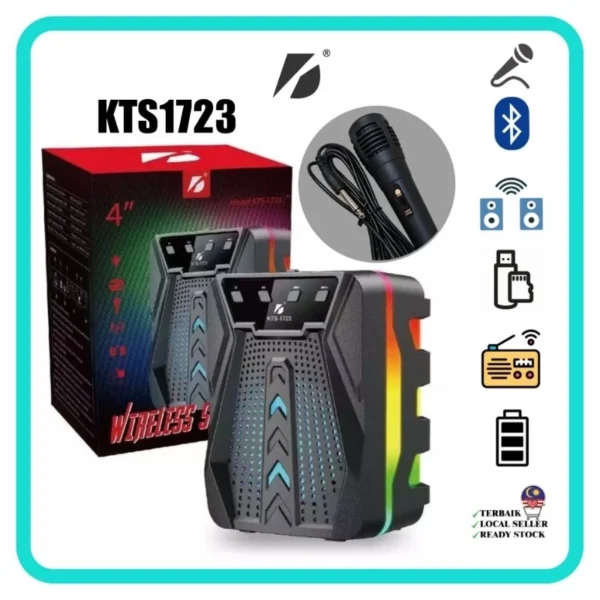my-11134207-7r98w-lwii5pwx5je252.webp KTS 1722 KTS 1097 Wireless Portable Bluetooth Speaker With Led Light Support Mic FM USB TF CARD KTS1080