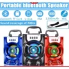 my-11134207-7r990-lmt6auuzr93n15.webp Portable Bluetooth Speaker With Microphone Colorful LED Light Rechargeable Party Karaoke Speaker SD Slot USB