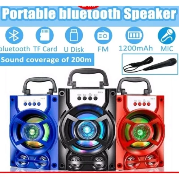 my-11134207-7r990-lmt6auuzr93n15.webp Portable Bluetooth Speaker With Microphone Colorful LED Light Rechargeable Party Karaoke Speaker SD Slot USB