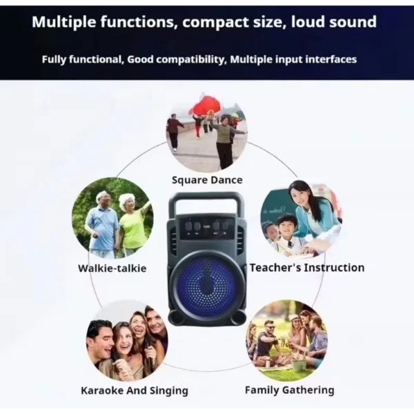 Speakers Bluetooth Bluetooth Speaker Party Box GTS 1360 7 cm Super Bass Portable Splash Proof Wireless Bluetooth Speak